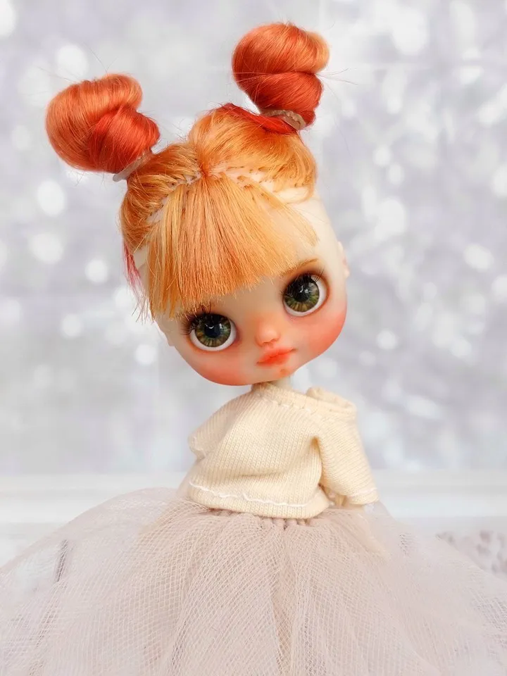 reserve. Adorable little doll. Red-haired Petite Blythe with green eyes