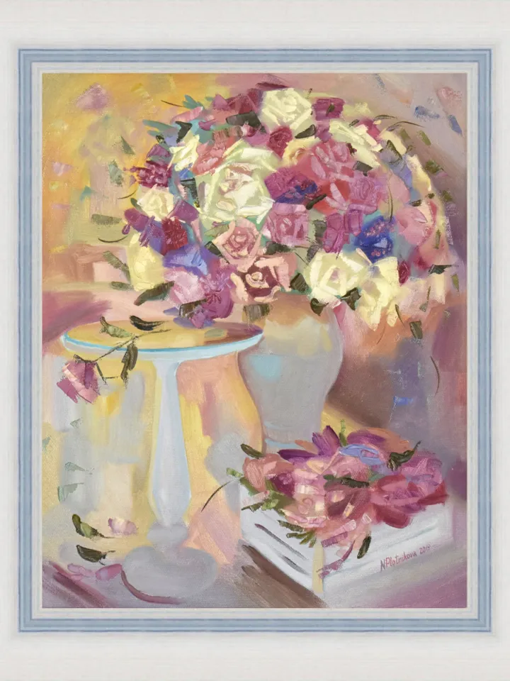 Rose painting Flower Original Art Floral Artwork oil painting on canvas Rose oil painting Roses artwork canvas painting