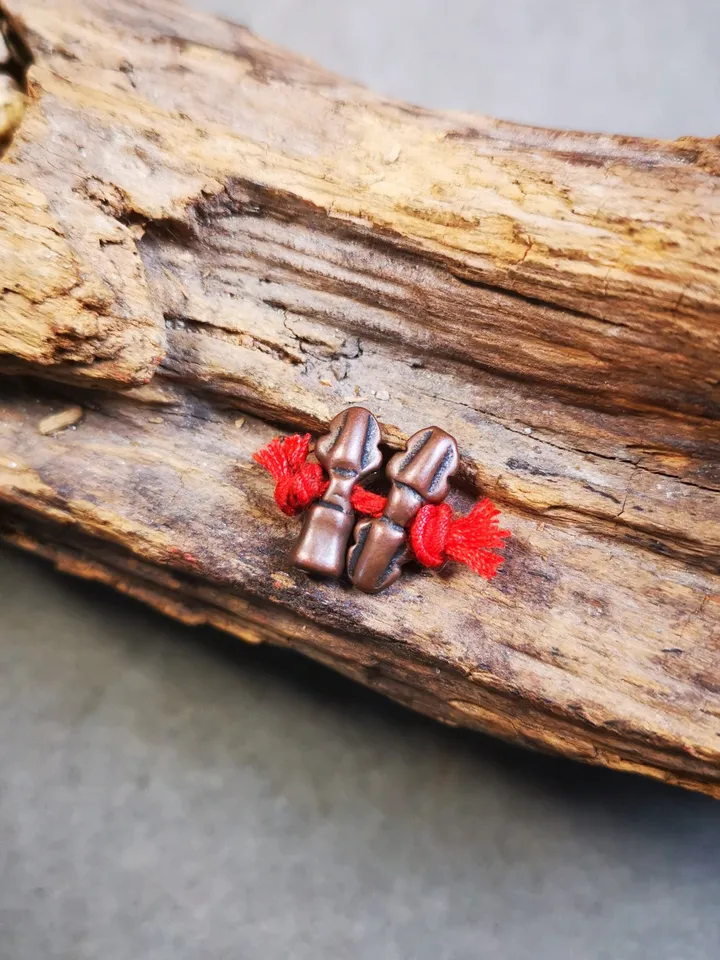 Gandhanra Handmade Tibetan Amulet Pendant,Mini Vajra and Dorje Bell, Mala Marker Bead ,Prayer Bead Accessories
