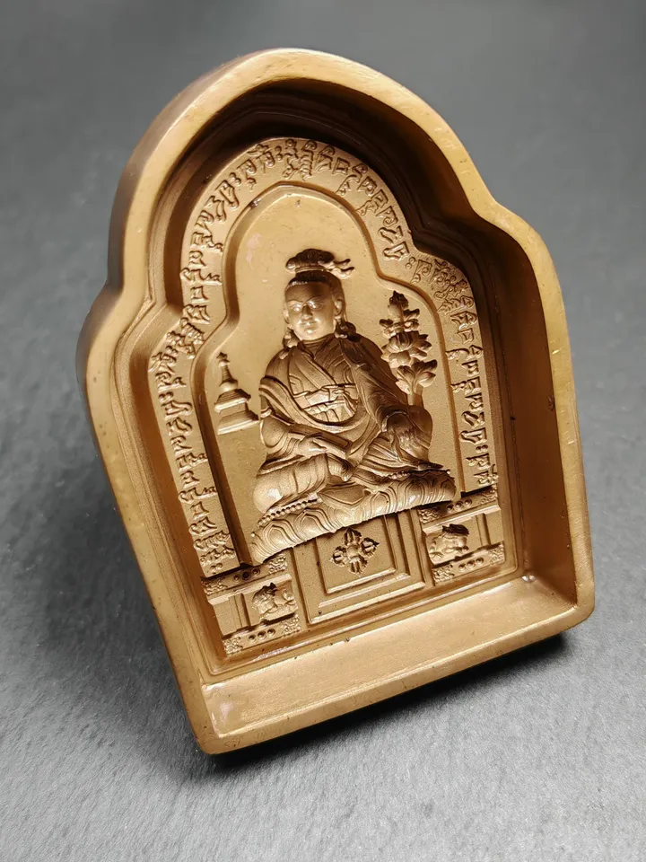 Jigme Lingpa Tsa Tsa Mold,Gandhanra Handmade Tibetan Tsha Tsha Statue Mould,9cm Height
