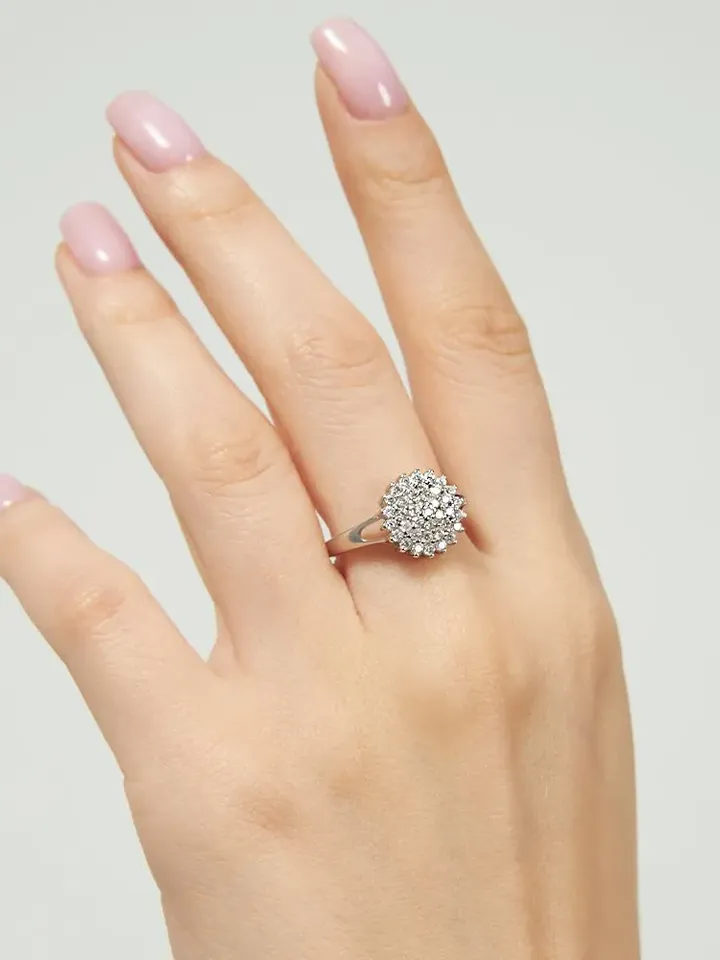 Women's silver ring 925 with cubic zirconia