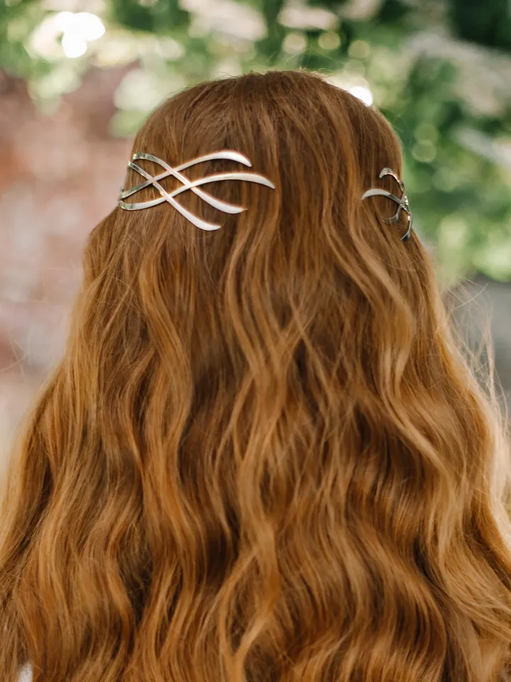 Wedding diadem Bridal Elven Tiara Elf Leaf Crown bridal hair vine Wedding Headpiece headband Silver Bridal Tiara Firiel