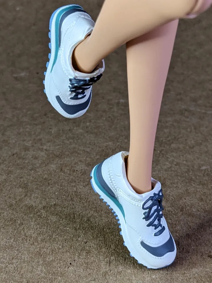White & Green, Gray sneakers for 11 inch female dolls (MH g1, g2 or EAH)