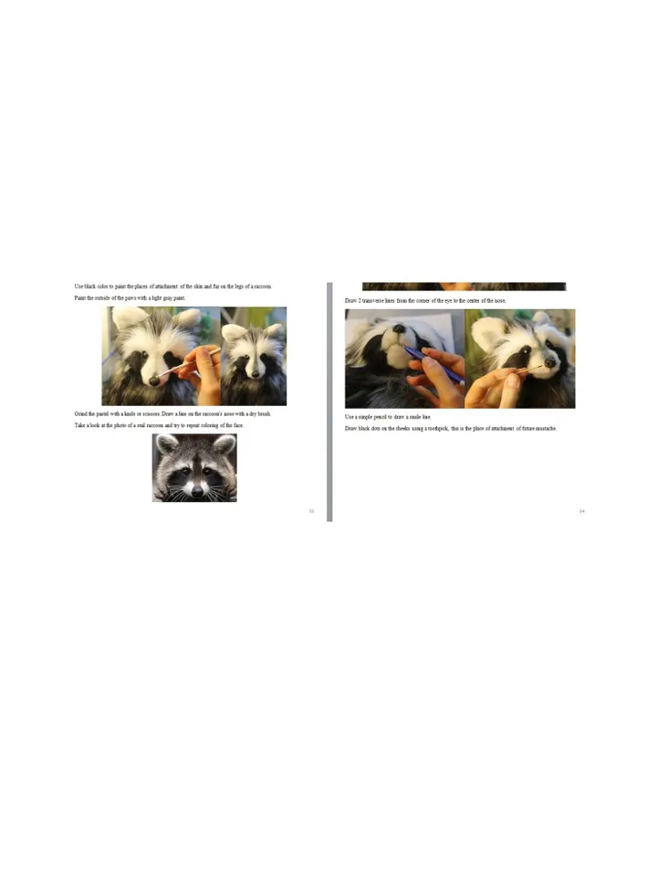Raccoon and Tiger sewing pattern plush toy | instruction how to sew | Stuffed Animal Sewing Tutorial