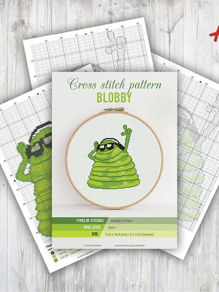 Blobby Hotel Transylvania Monster Cross stitch pattern | Embroidery Pattern | Instant Download | Cross Stitch Patterns | Embroidery Designs
