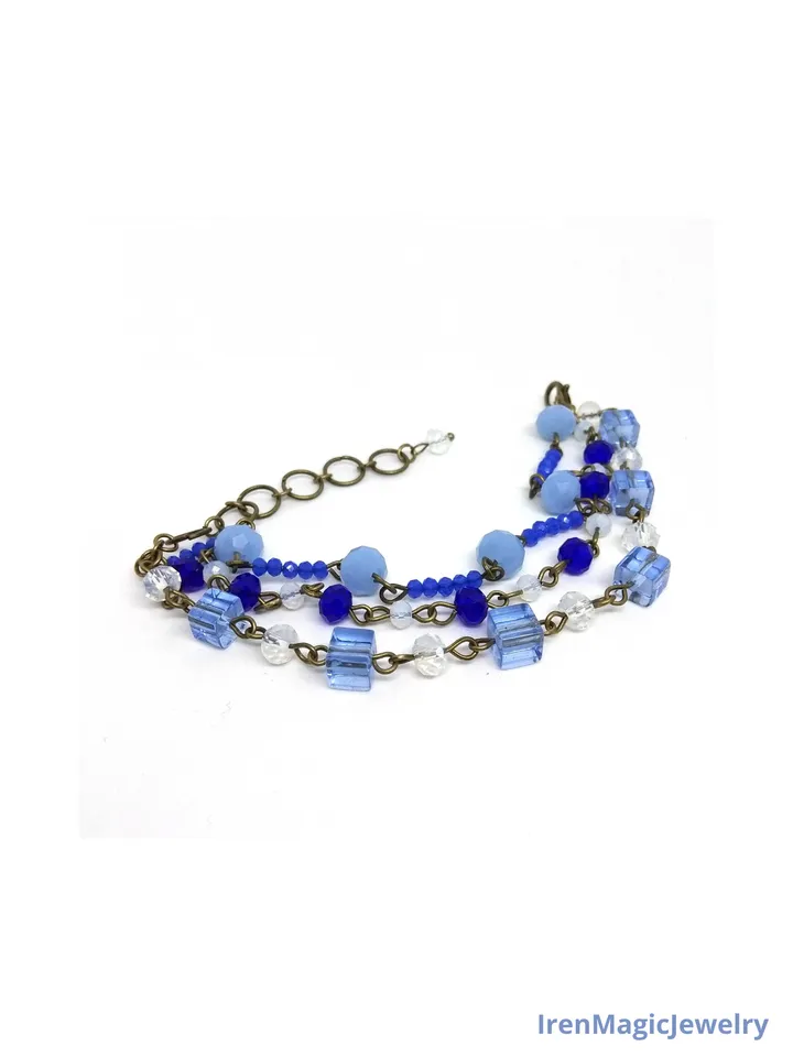 Blue Beaded Bracelet