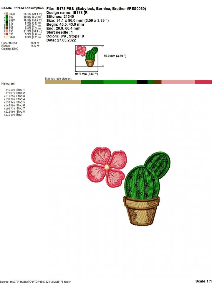 Set FSL monstera watermelon cactus broches machine embroidery designs free standing lace digital embroidery pattern décor embroidery motif