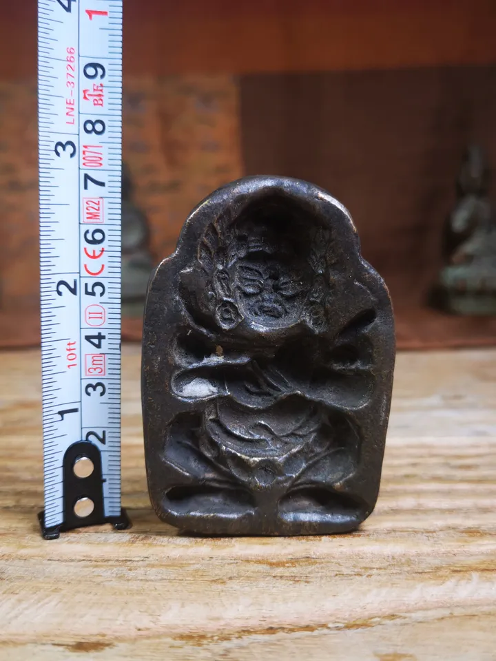 Gandhanra Old Tibetan Buddha Statue Tsa Tsa Mold, Mahakala,DIY Tsha Tsha Statue,80 Years Old