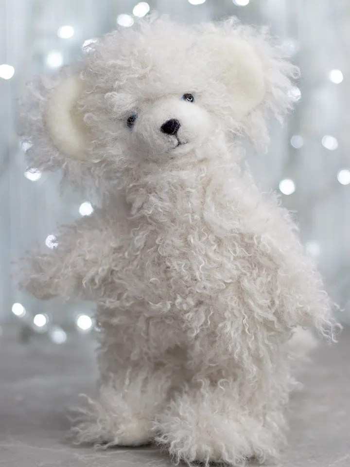 Teddy cat, White plush cat, Stuffed cat, Collectible cat, Room design, Cat figurine, Soft cat, Exclusive toys, Toys