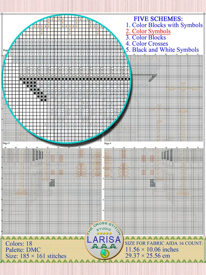 Herod’s Temple Cross Stitch Pattern | Nicanor Gate in Jerusalem