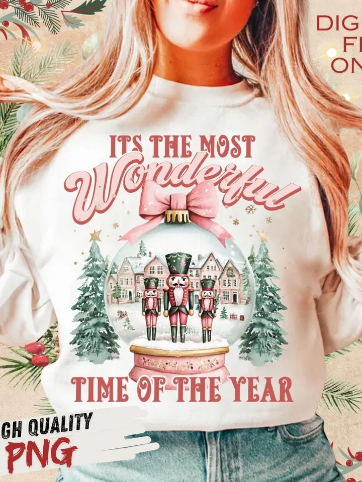 Nutcracker Friends Snow Globe PNG, Pink Christmas PNG, Coquette png, Pink bow png, Pink Christmas PNG sublimation, Coquette Christmas png