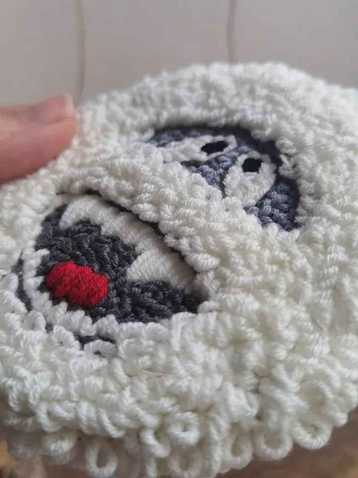 Abominable snowman ornament Yeti gifts Big foot Christmas tree decor snowman door hanger Punch needle ornament Snowman toy