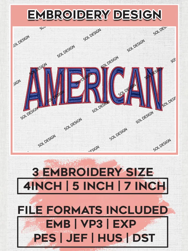 NCAA American University Eagles Team Logo Embroidery Design Files, NCAA American University Eagles Machine Embroidery, NCAA Teams, 3 sizes, NCAA Machine embroidery designs, Digital Download