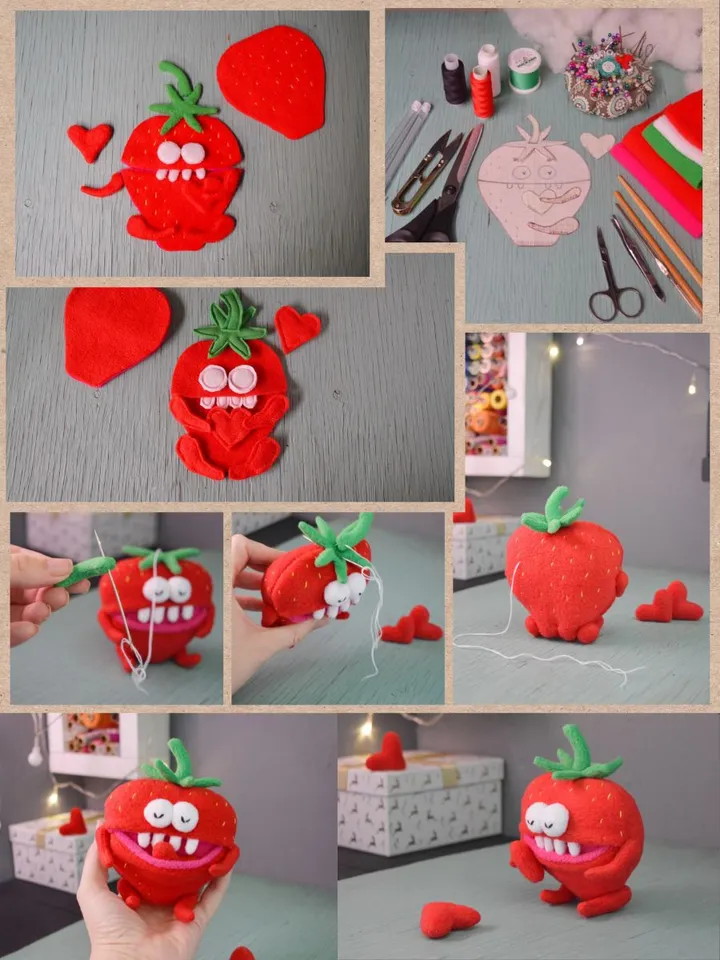 PDF Plush Toy Pattern Set – Fleece Berry Softies Trio