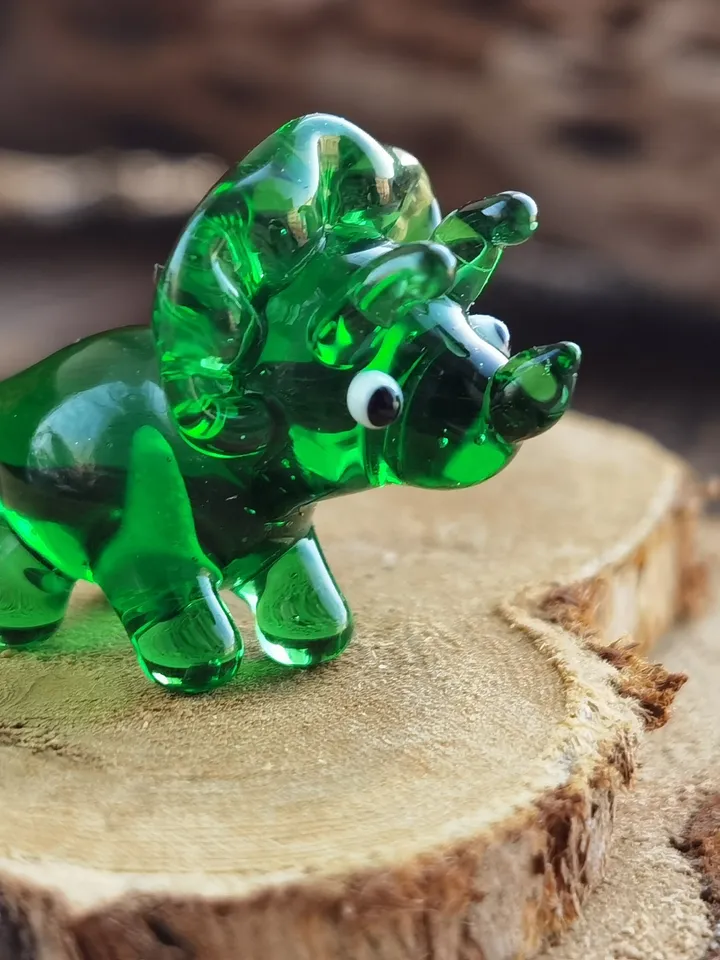 DINOSAUR ORNAMENTS Dinosaur figurine Glass dinosaur decor Miniature Dinosaur gift Dino figurine Glass figurines Tiny glass animals Terrarium