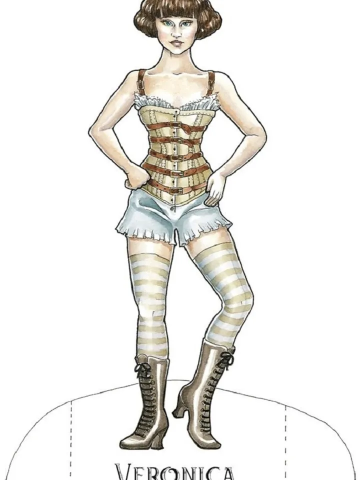 Paper Doll Steampunk Style Digital Download PDF