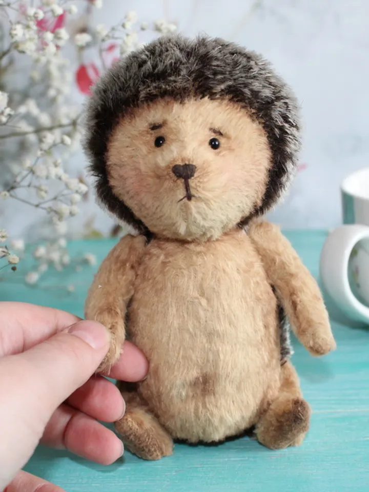 OOAK teddy toy – Stuffed Hedgehog toy – Collectible toy - birthday gift
