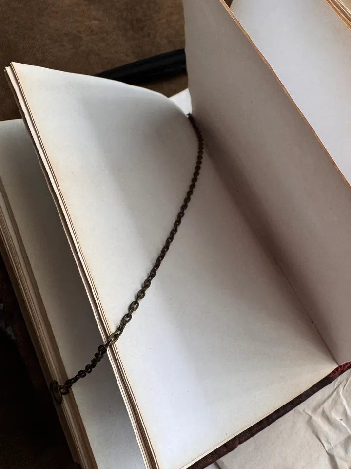 Leather Grimoire, Book of Shadows, Leather Skull Notebook