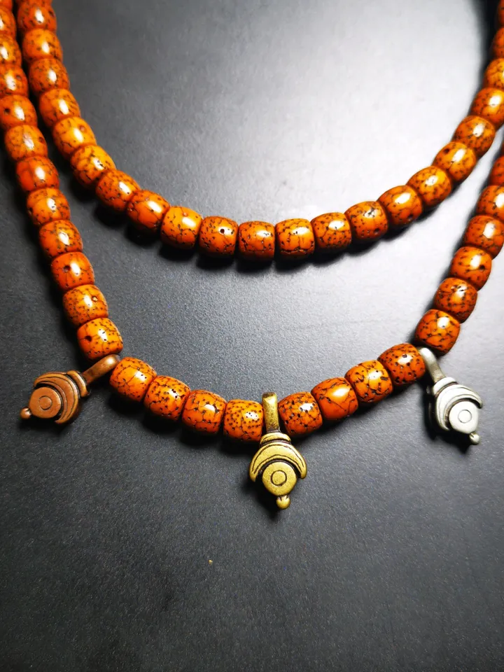 Gandhanra Handmade Buddhist Mala Counter Clip,Bum Counter Clip for Prayer Beads,Mani Jewel/Wish-Fulfilling Cintamani Shape,Mala Accessories