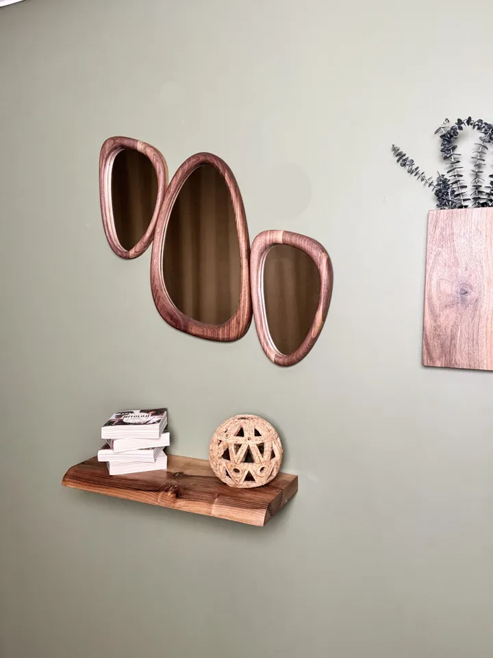 Walnut Framed Mirror
