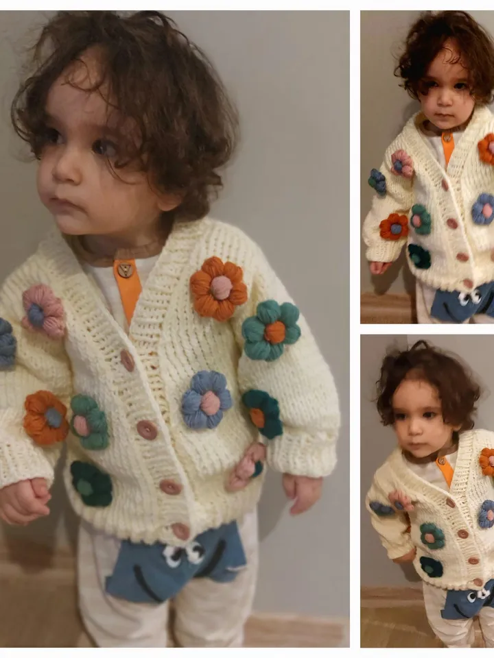 Handmade Knit Matching Cardigans for Mom and Baby - Matching Set
