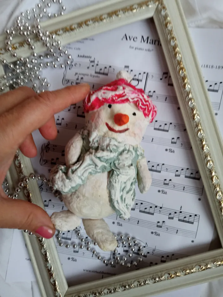 Christmas snowman pendant. Handmade. Snowman crafts.
Xmas home decor indoor