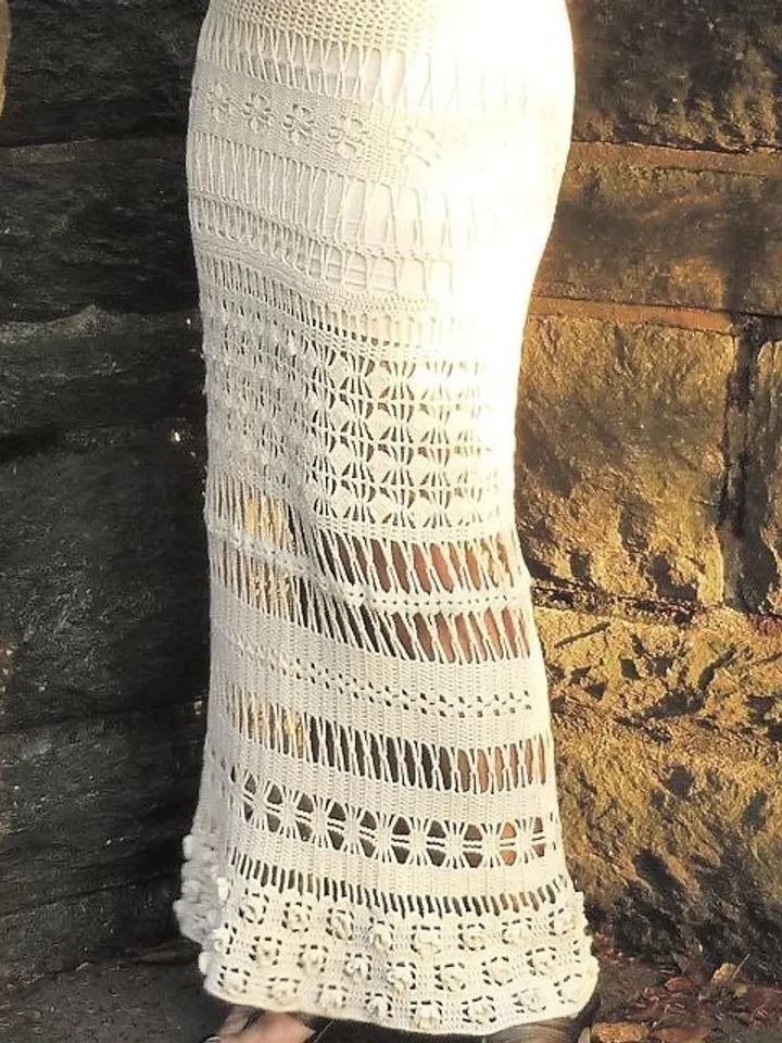 Dress crochet pattern pdf, long dress crochet, wedding dress crochet pattern instant download