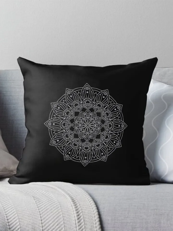 Floral mandala blackwork patterns PDF Blackwork mandala embroidery download PDF, Mandala ornament Backstitch chart, Mandala cross stitch #W8