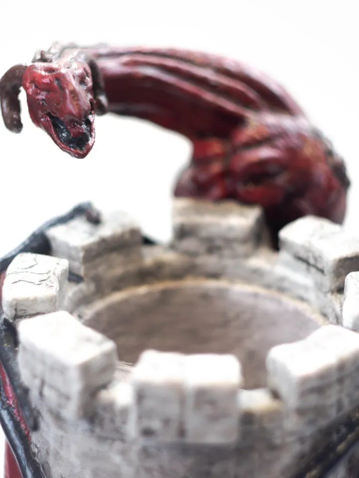 Dice Tower, Red Dragon Dice Tower, Dice Tray, Dice Roller, DND Board Game Accessories