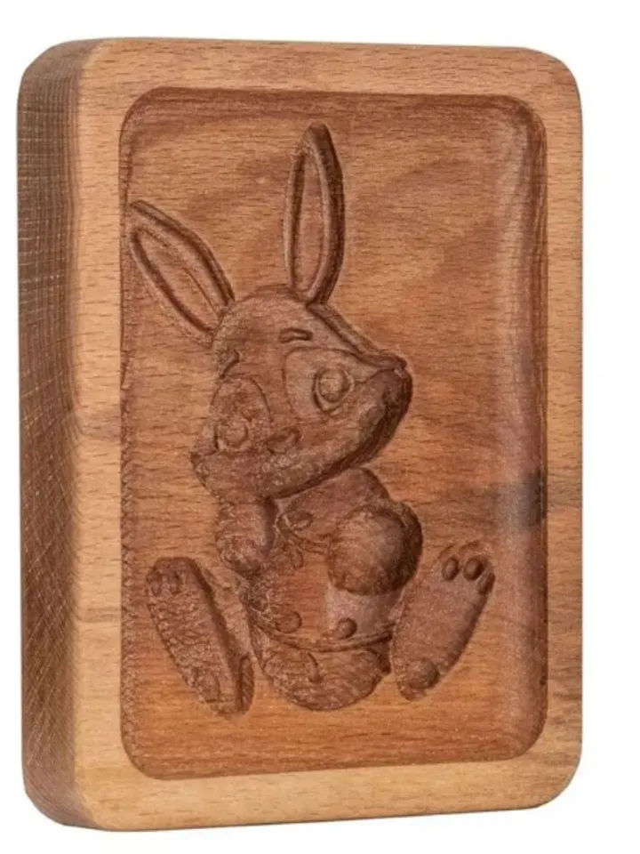 Bunny Embossed cookie mold, cookie cutter, wooden mold, Wooden stamp stamp for gingerbread cookies springerle stamp