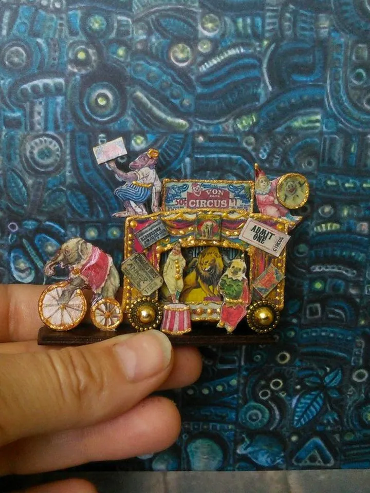 Circus for the dollhouse. Miniature circus.1:12 scale.