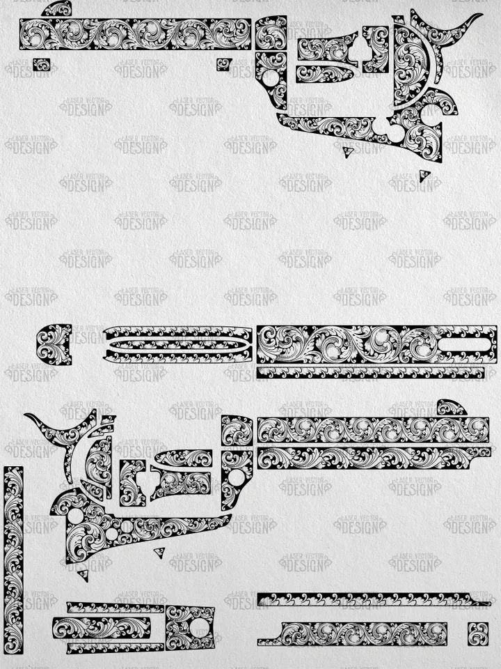 VECTOR DESIGN Colt Single Action Army 4 3/4 Scrollwork