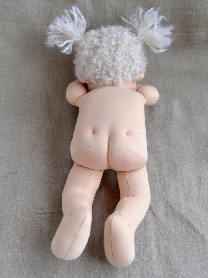 DIY Waldorf Baby doll 14 inch (36 cm) tall. PDF sewing pattern and tutorial. Patterns of doll clothes as bonus!