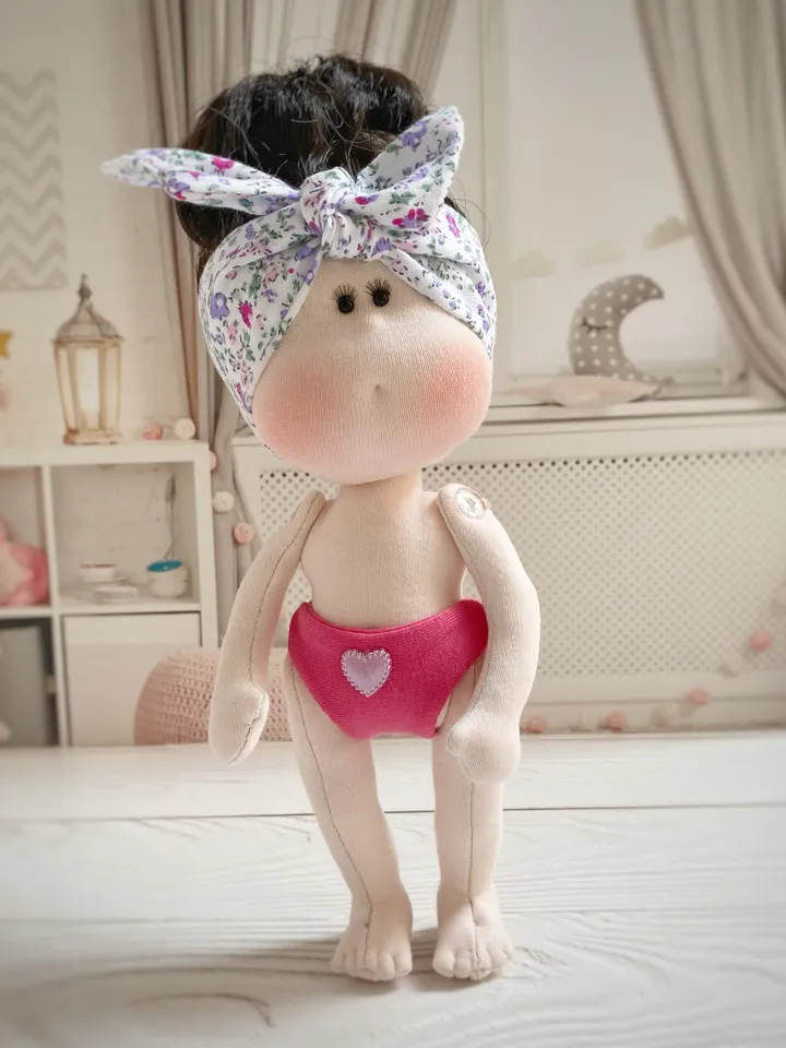 Rag doll pattern, DIY doll tutorial, Doll body sewing pattern PDF