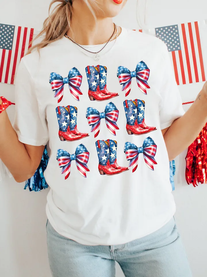 Coquette 4th Of July Png, America PNG, 4th Of July Png, Girly Png, American Cowgirl png, Western 4th of July, Coquette png, cowgirl png, png