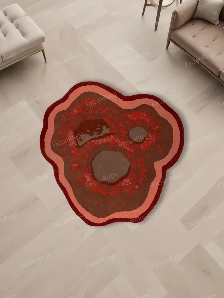 Ameba Shape Hand tufted rug 100% wool for kids room, living room, bed room in any size 4x4,5x5,6x6,8x8,9x9,10x10Hurry up guys!!!