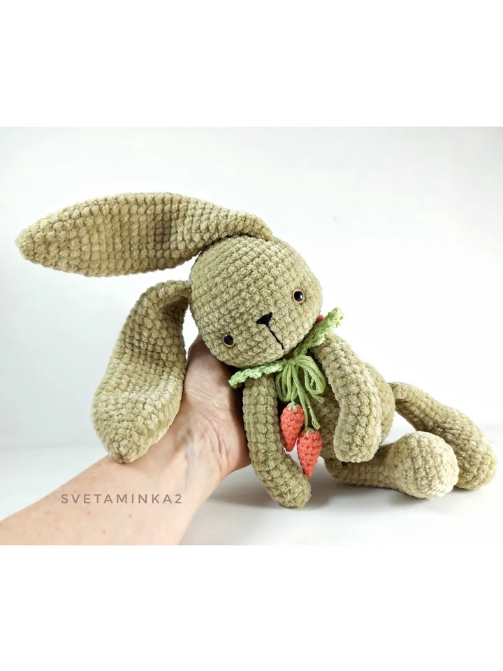 Crochet Bunny Pattern. Crochet Rabbit Pattern. Amigurumi Plush Animal. Digital Download. PDF.