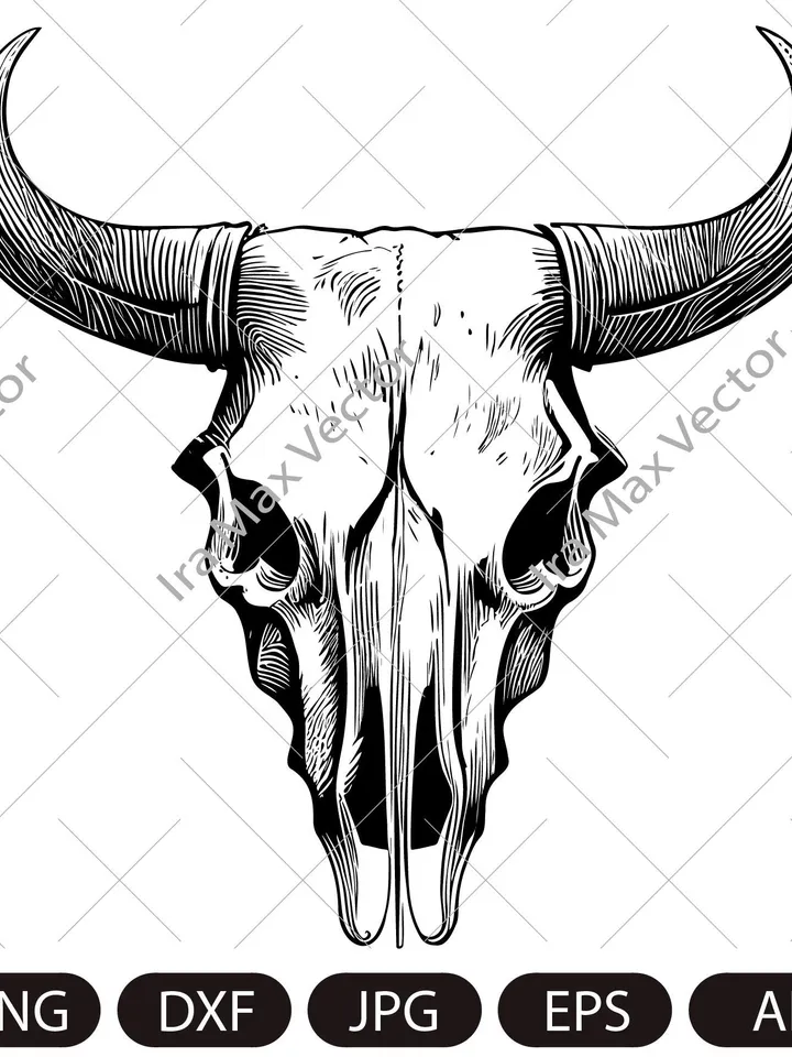 Cow Skull SVG , Bull Skull SVG, Mystical svg, Crescent Moon svg, Cow Skull png, Southwest SVG, Boho svg, Longhorn svg, Buffalo svg