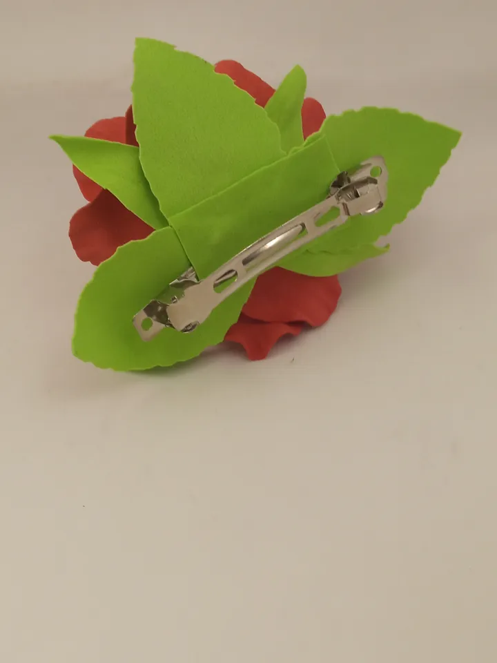 Handmade hair clips red rose/women's hair accessories/women's jewellery/flowers hair decoration/gift for her/hair clips