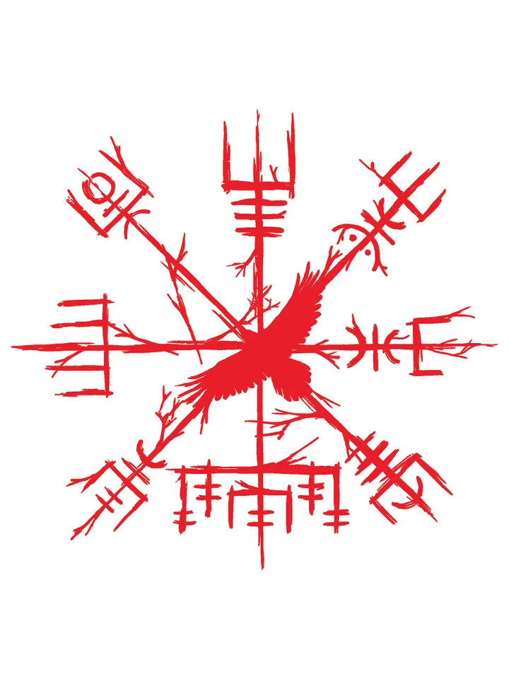 Vegvisir svg, Helm of Awe SVG, Viking Compass svg, Viking Symbol Vector, Viking Runes svg