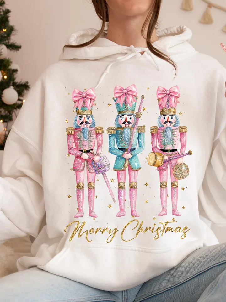 Glitter Nutcracker Friends PNG, Pink Christmas PNG, Coquette png, Pink bow png, Pink Christmas PNG sublimation, Coquette Christmas png