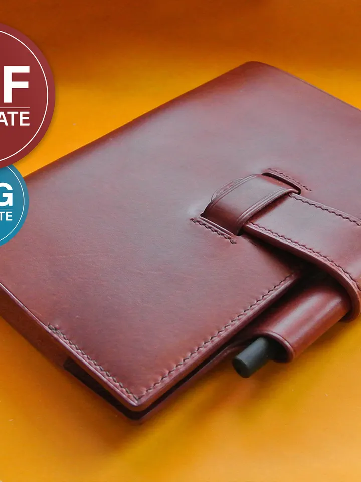 A5 Leather Notebook Cover Pattern: PDF + SVG Template + Video