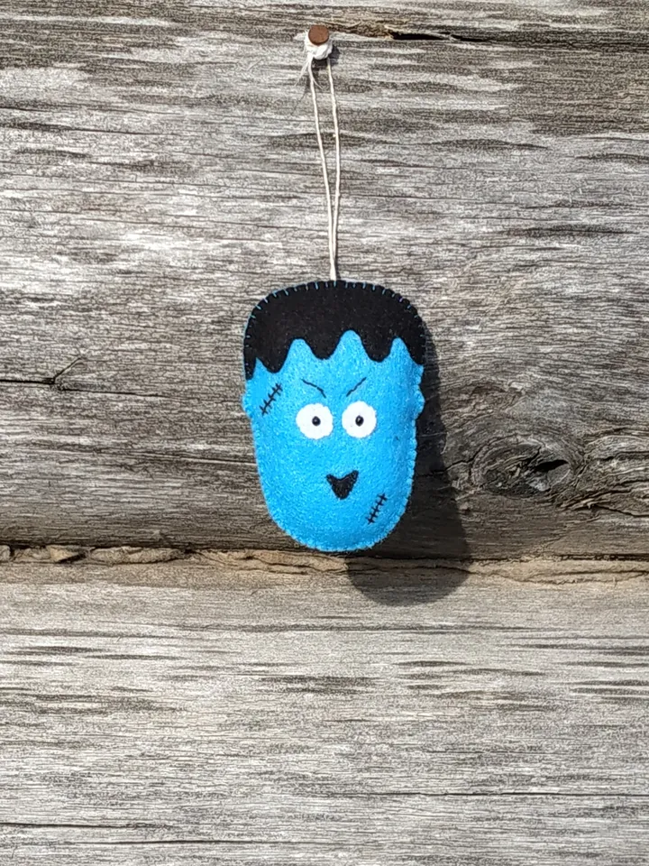 Halloween franky, franky ornament, monster, Halloween ornament, Halloween décor, plush franky toy, Halloween gift, felt franky toy, Halloween decoration, autumn thanksgiving, baby room décor, party favors