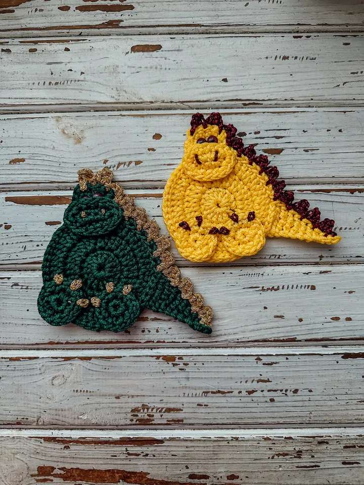Crochet pattern dragon coaster PDF Digital instant download, Video tutorial, Storage organization, Christmas ornament, Table decor, holster