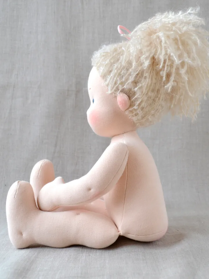 DIY Waldorf doll 15 inch (38 cm) tall. PDF pattern and tutorial. Patterns of doll clothes as bonus!