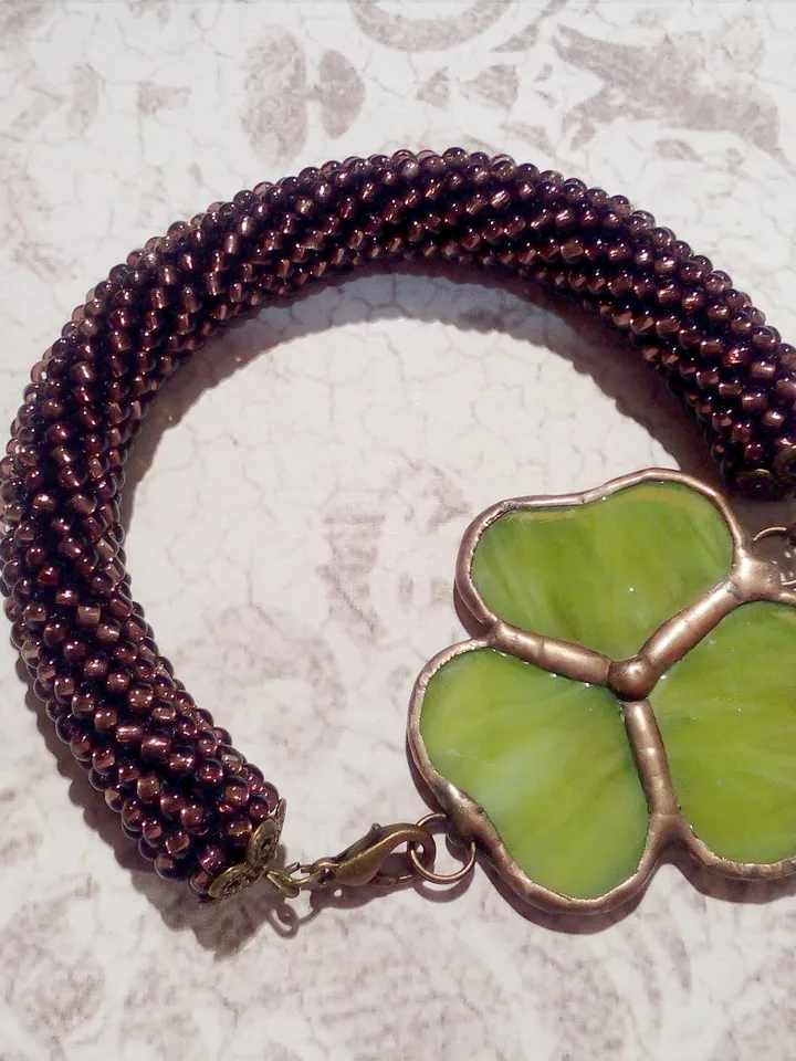 Shamrock bracelet, st patricksday, Clover leaf, trefoil, St Patricks clover, 3 leaf clover, Irish bracelet, st patrick