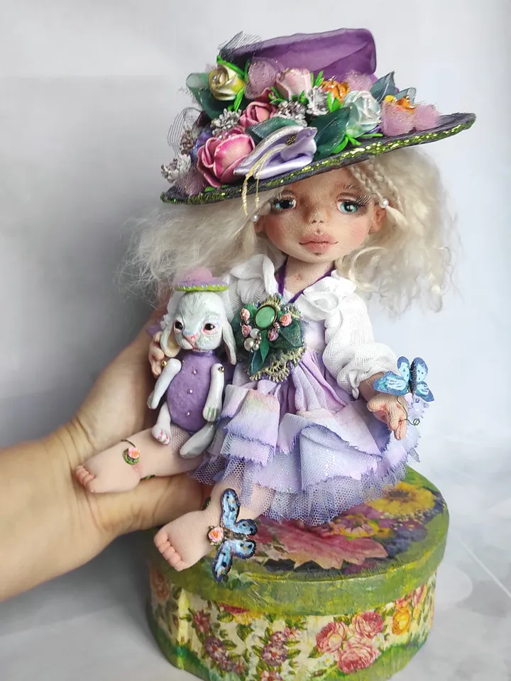 Elf textile doll. Flower Fairy.