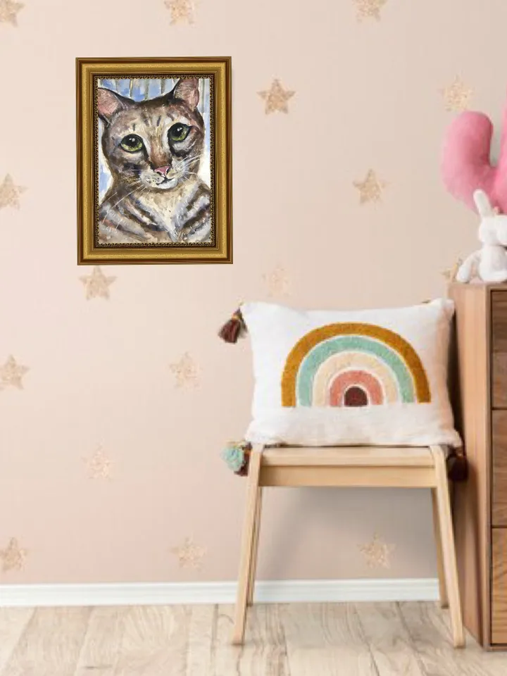 Andy-cat painting,original watercolor painting,one of kind,cat lovers gifts,wall decoration