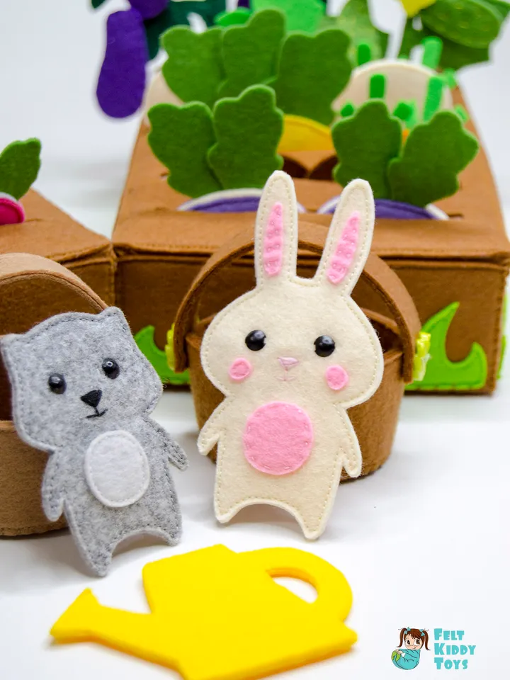 Felt vegetable garden, eco toy, Set 3