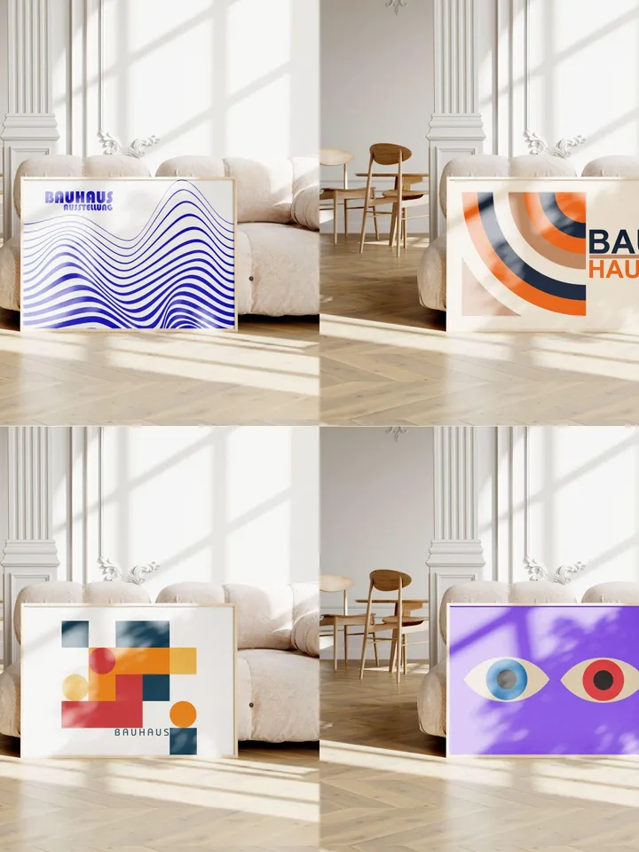 Bauhaus Horizontal Art set of 500 premium printable wall art prints mid century modern minimalist abstract geometric bundle digital download